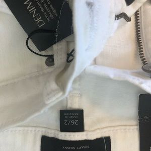 New tags still on, White neat fitting jeans